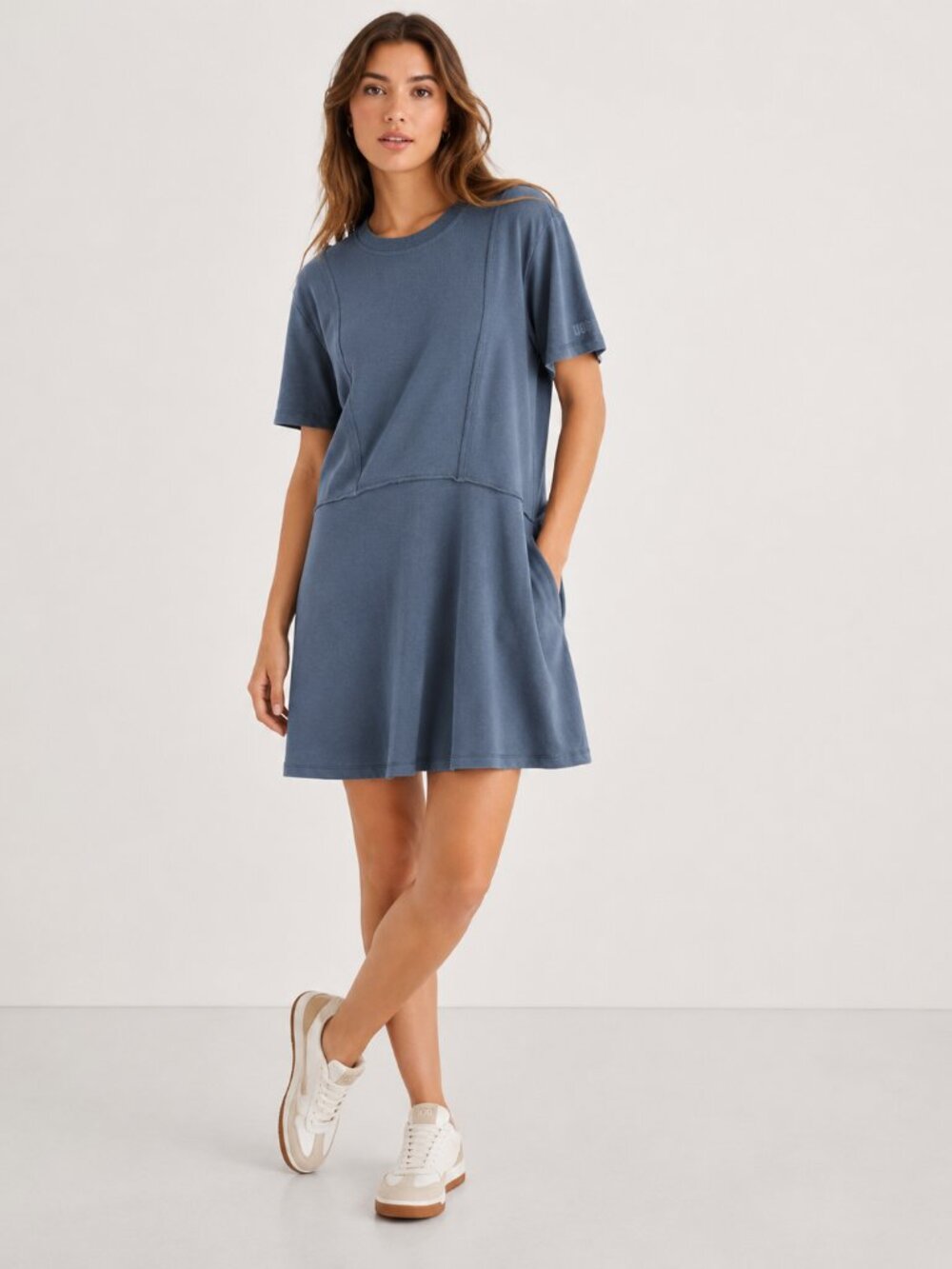UGG Norina Dress Stormy Seas Organic Cotton T-Shirt Dress NWT Size S